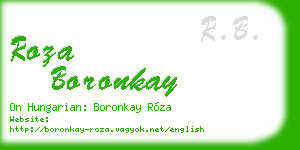 roza boronkay business card